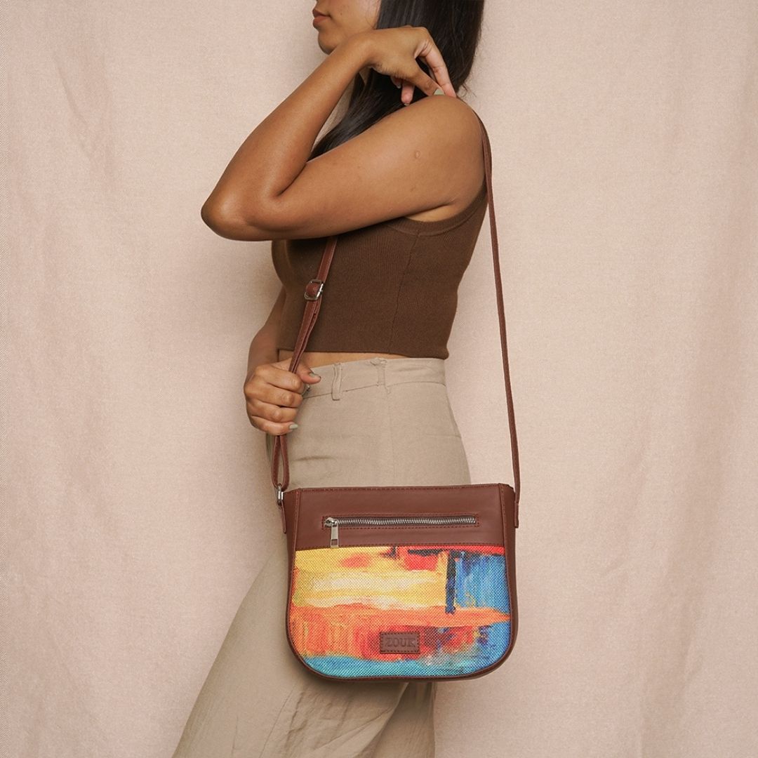 Abstract Amaze U-Shaped Sling Bag