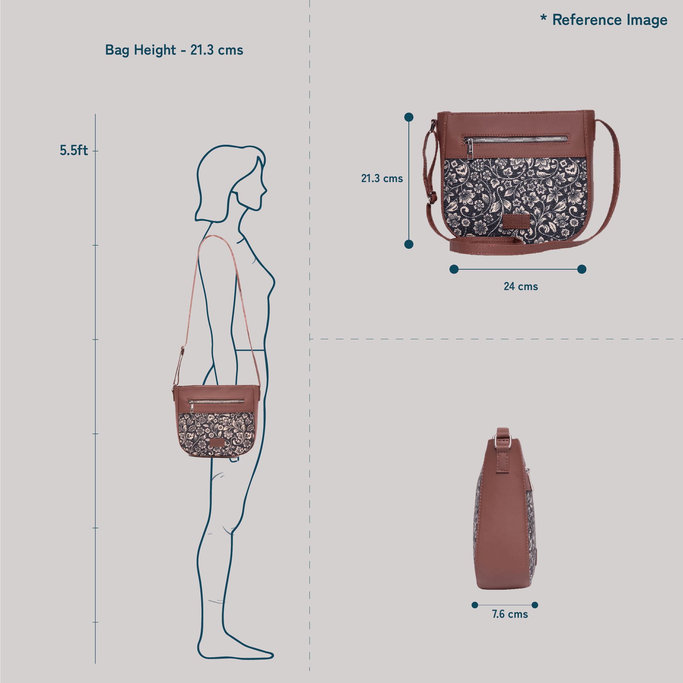 Abstract Amaze U-Shaped Sling Bag